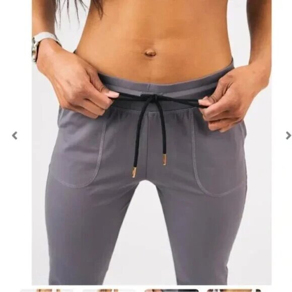 ZYIA Active Women's Peak Zipper Joggers- Dark Grey- Size Large - Picture 12 of 13